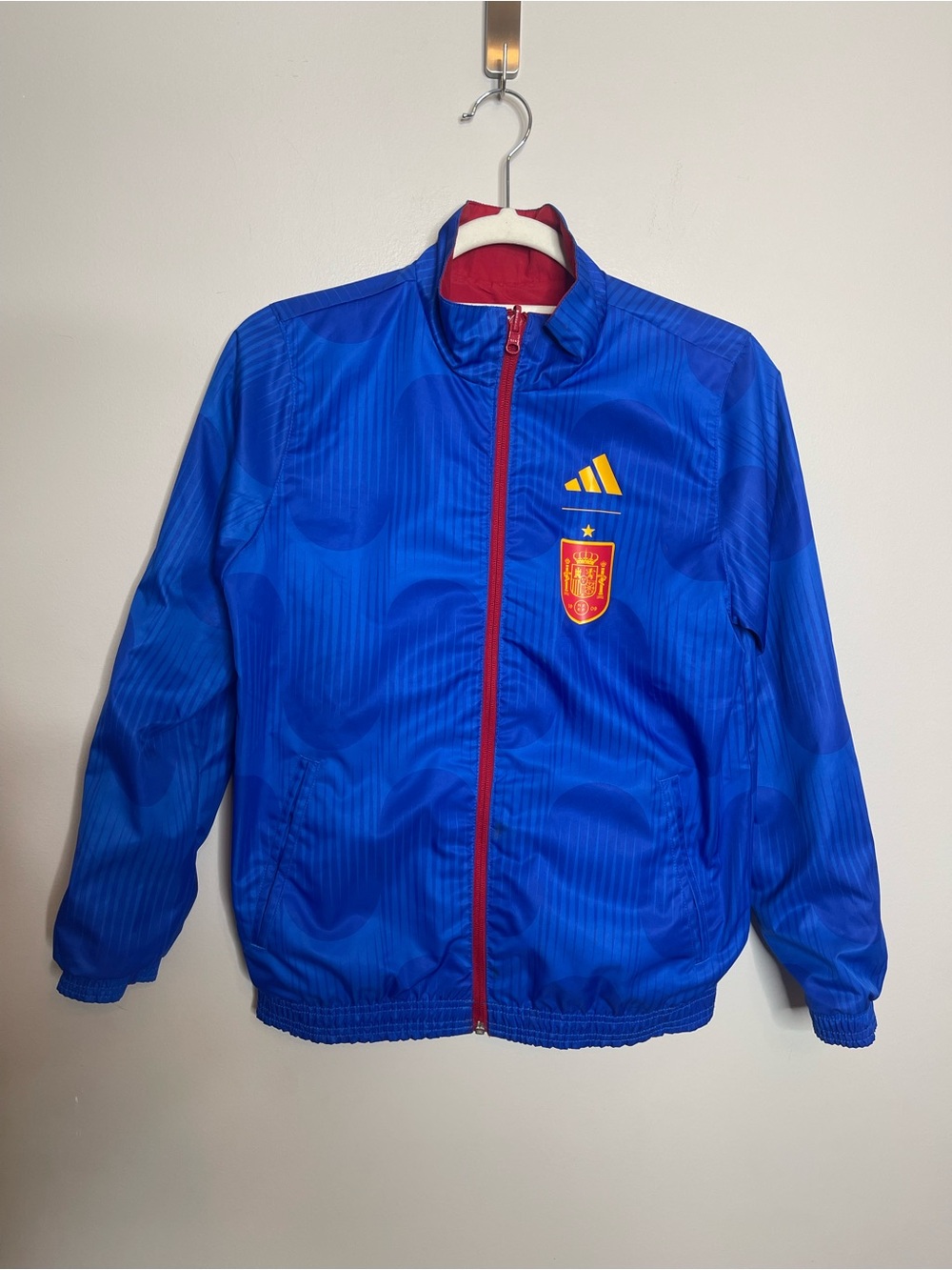 Adidas Youth Boys Reversible Team jacket Spain Anthem Medium - Picture 9 of 12